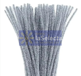 LIMPIA PIPA PLATEADO GLITTER